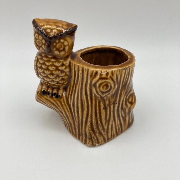 Vintage Ceramic Owl Toothpick Holder - Trinket Holder - Picture 1 of 4